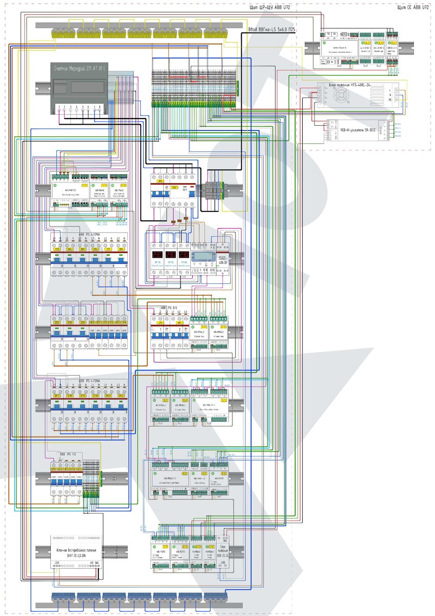 Блок-схема щита в деталях. | XIOT - разумная автоматизация | Дзен