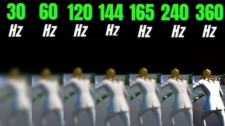 Посмотрите, как отличается картинка на экранах с разной частотой обновления 