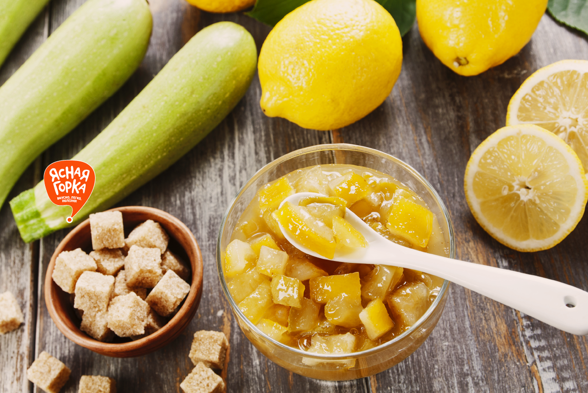 Рецепт варенья из кабачка и лимона