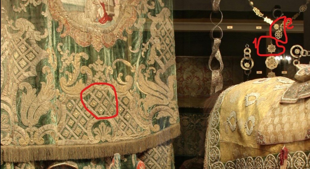 миандровый рисунок на царской попоне