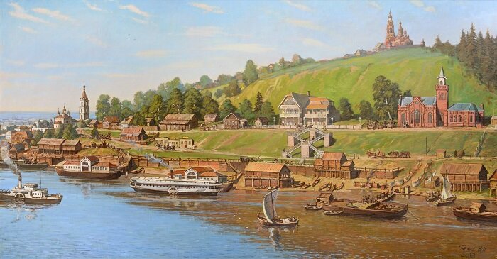 Изображение Яндекс Картинки. Купеческий город 19 века, Сарапул