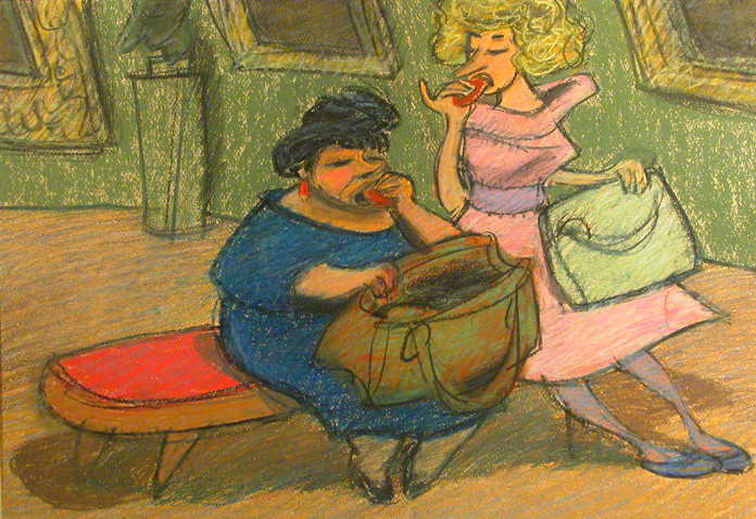 "ЛЮБИТЕЛИ ИСКУССТВА" художник Евгений Щеглов (страница e-shcheglov.ru/)