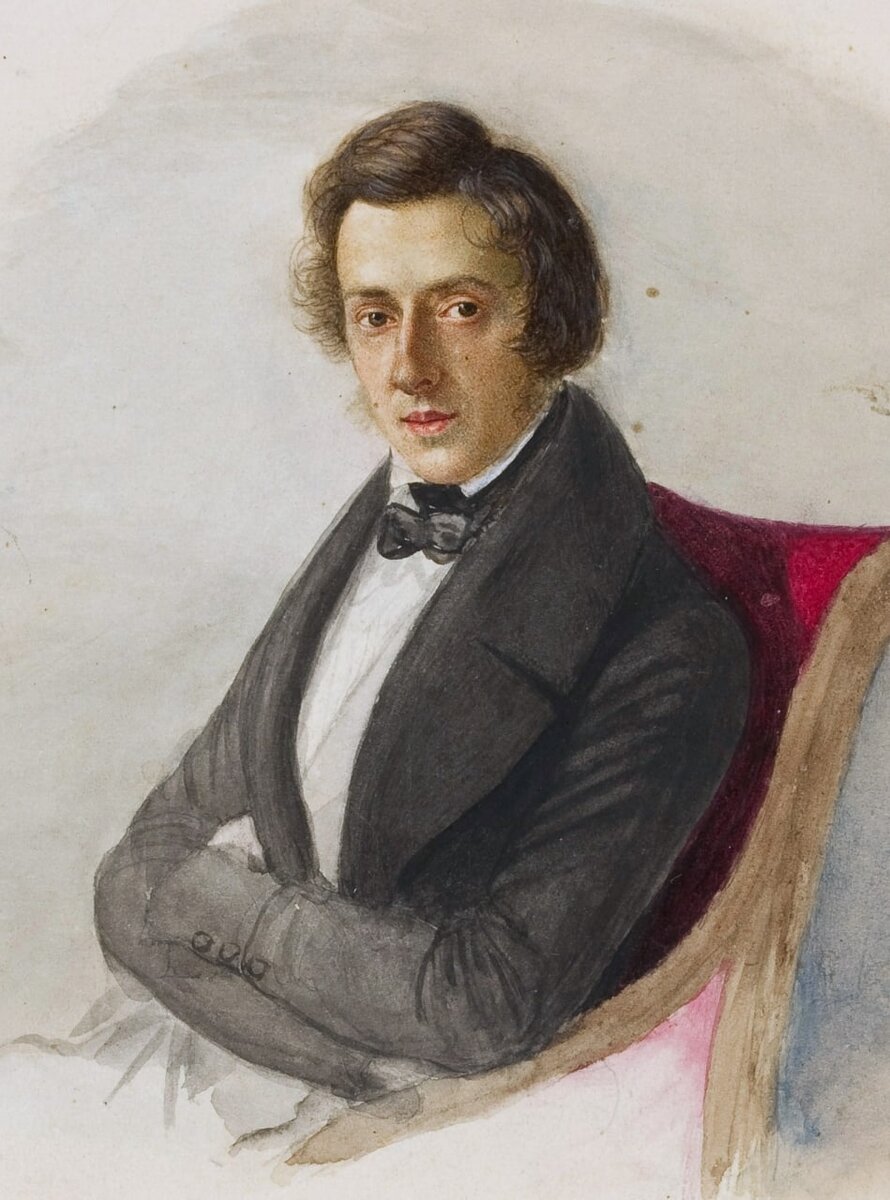 Портрет Фредерика Шопена. Худ. Мария Водзиньская, 1836 год.