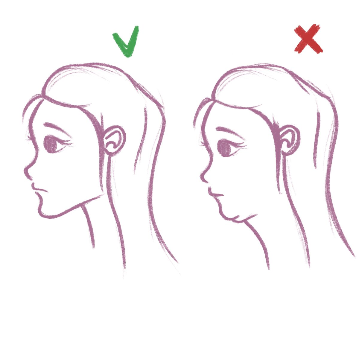 Как красиво нарисовать подбородок