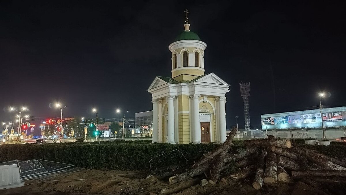     Голубые ели спилили при благоустройстве Свадебной площади в Дзержинске. Местные жители в соцсетях бьют тревогу из-за этого.