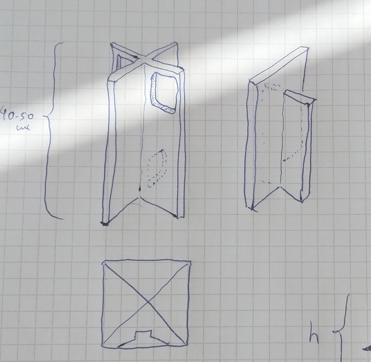 чертёж Х-образной распорки