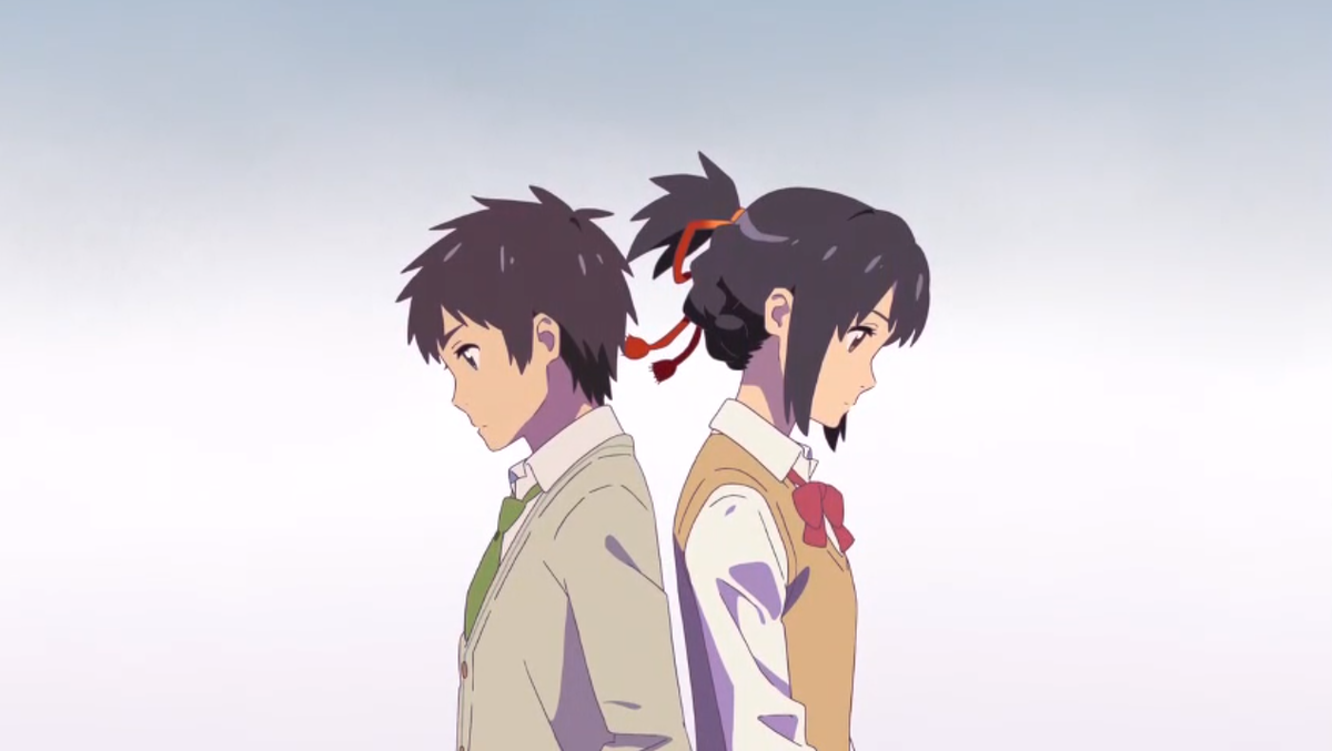 Таки и Мицуха в 2013. Момент из самого начала аниме. 2:32