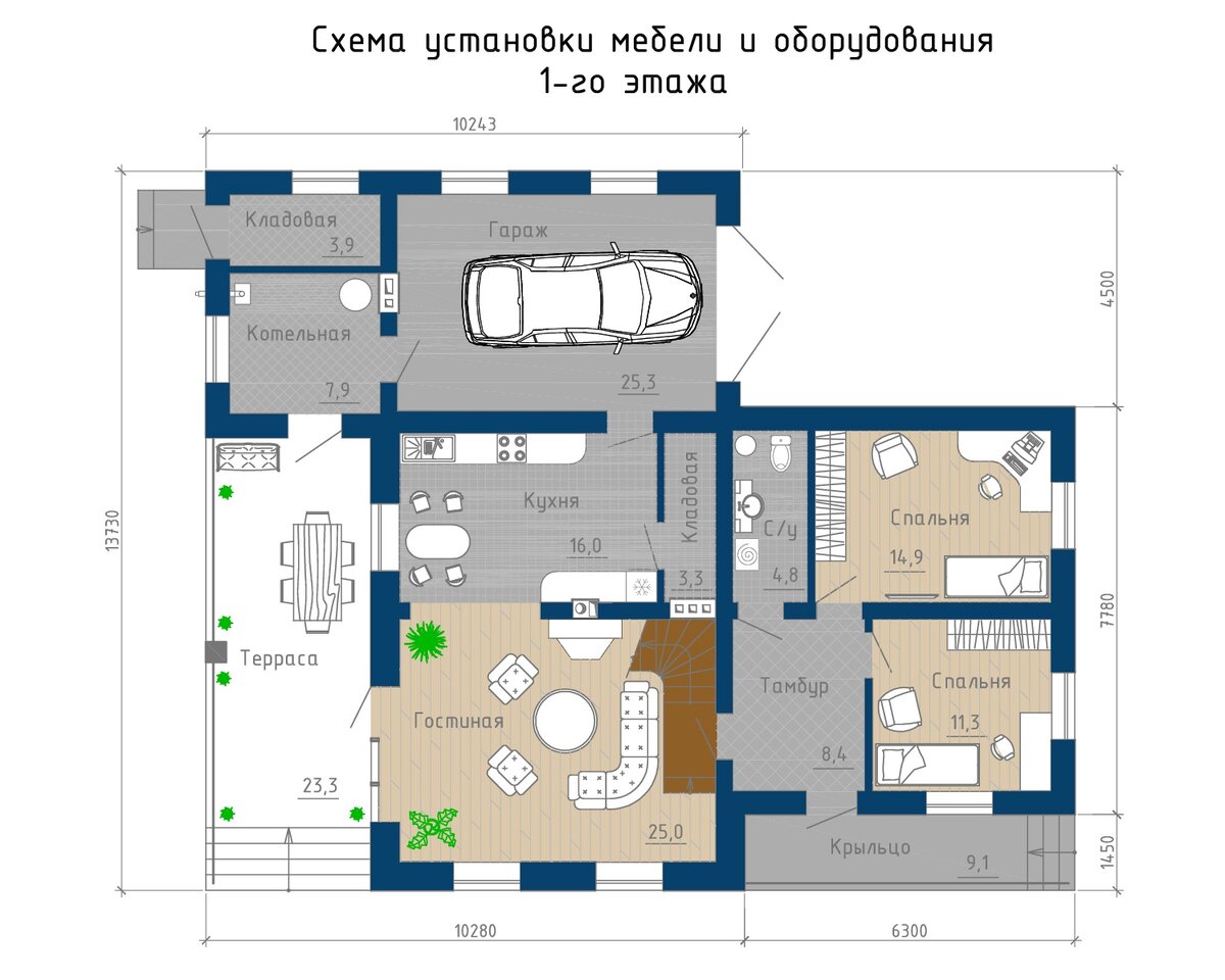 План первого и второго этажа