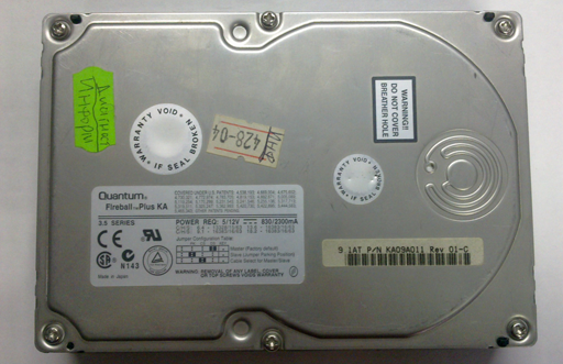 Рис. 1 HDD Quantum Fireball Plus KA 9,1Гб
