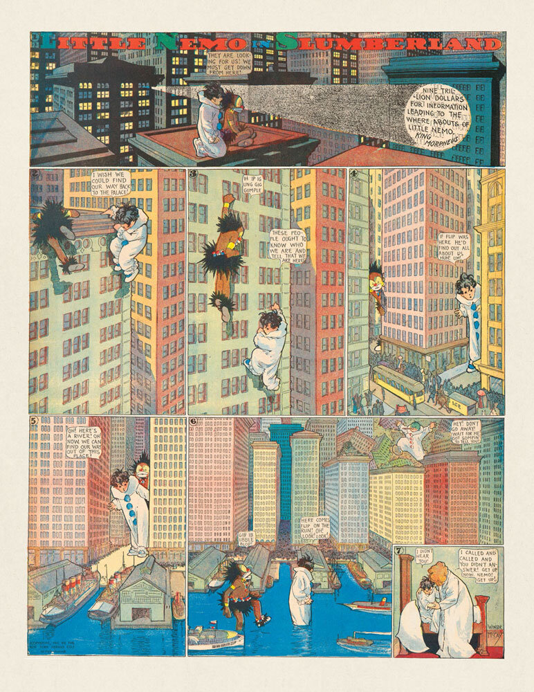 Комикс про Немо - работа художника Winsor McCay. Изображение с сайта https://en.wikipedia.org