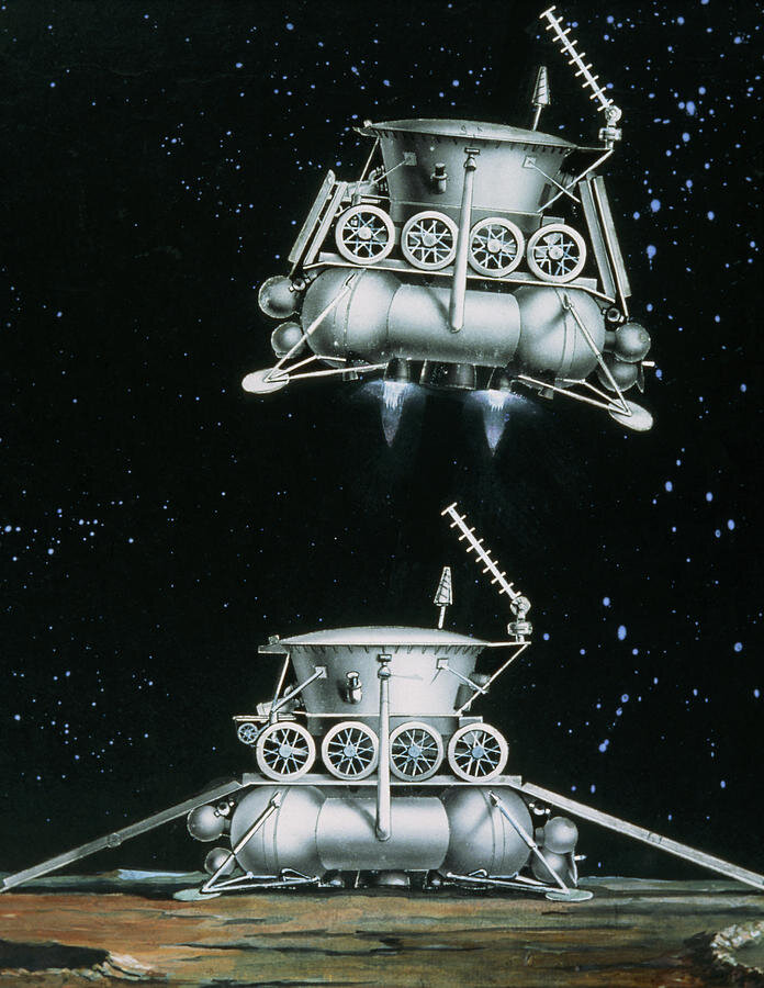 Схема прилунения аппарата на поверхность спутника Земли. Фото Яндекс