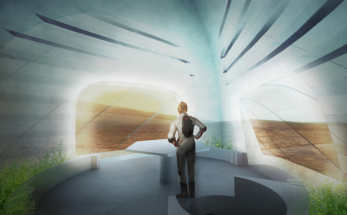 Вид из кают-компании ледяного дома.