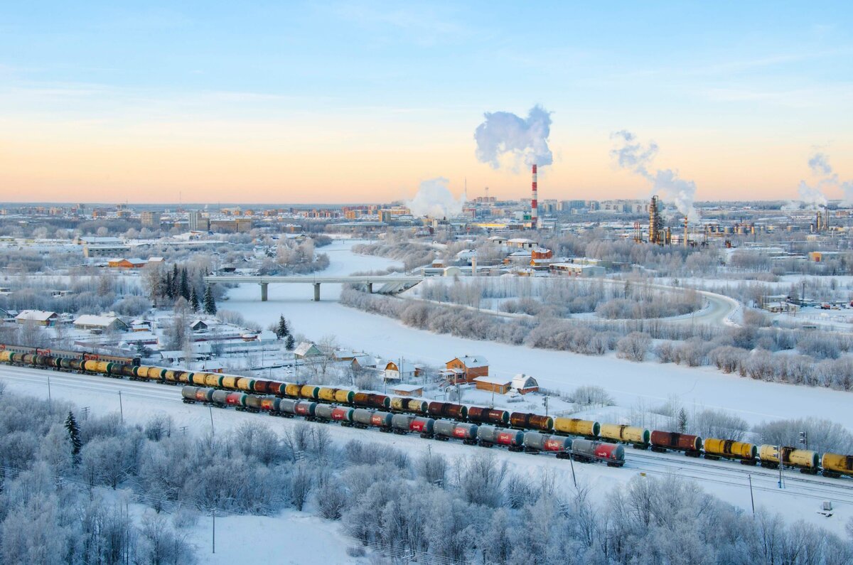 Ухта, суровый северный город, снег лежит по 6-8 месяцев в году