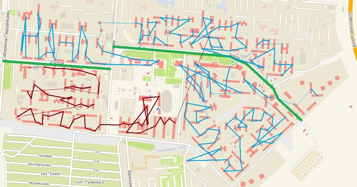Нумерация домов на улице Зорге