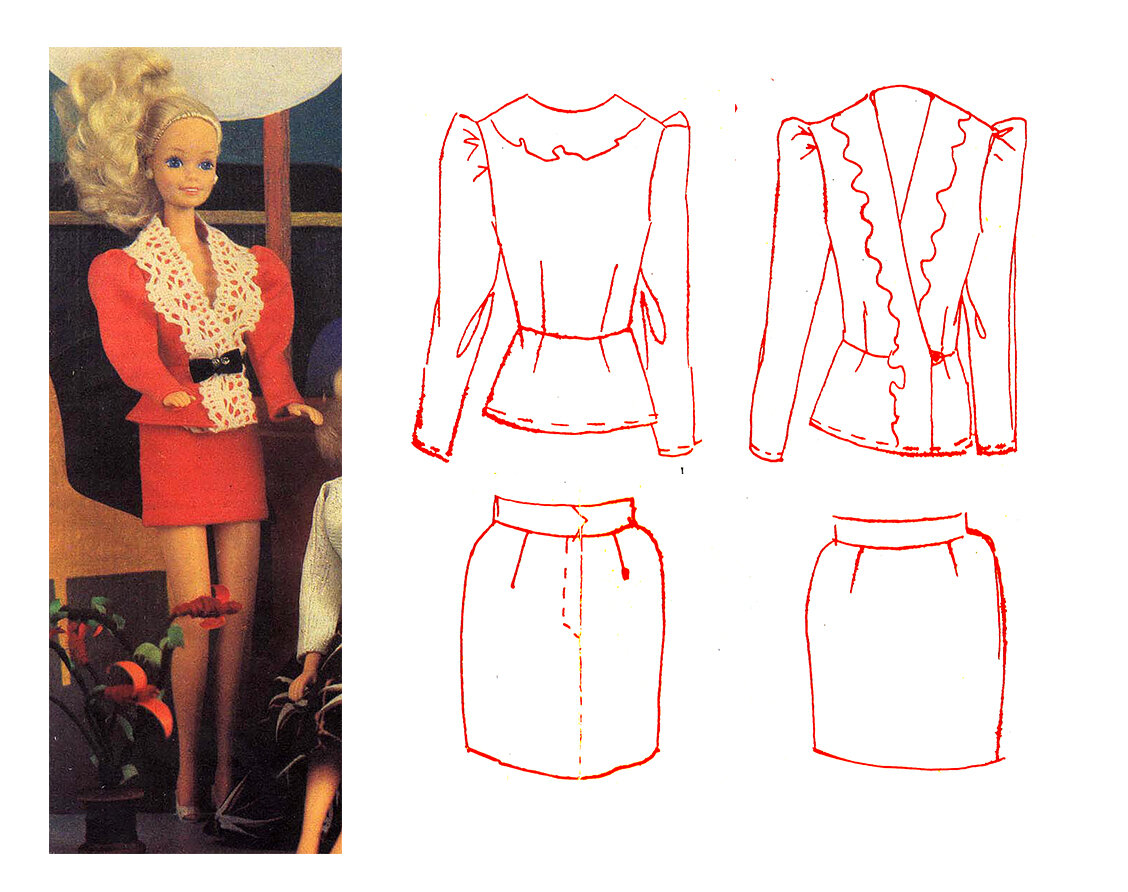 Эскиз и фото из журнала