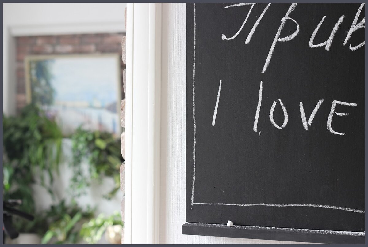 Грифельная доска на кухне