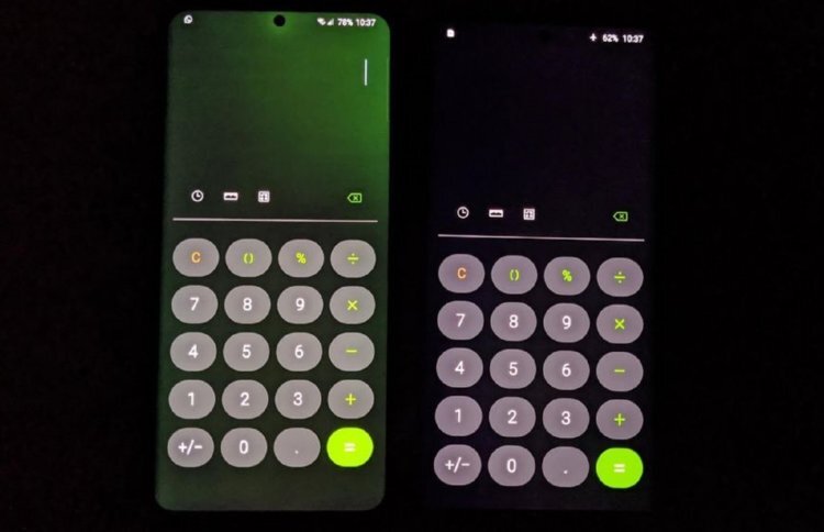Это дисплей Galaxy S20 Ultra — он неожиданно позеленел после обновления 