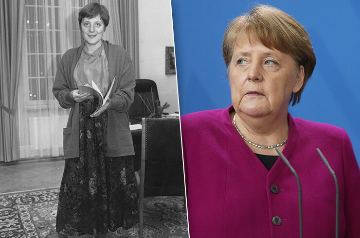 Ангела Меркель.Ангела- старший ребенок в семье. Ее отец руководил колледжем для пасторов, а мама работала учительницей иностранных языков. Будущий канцлер Германии была отличницей и проявляла интерес к точным наукам. После окончания школы она поступила на физический факультет Лейпцигского университета. Во время учебы Меркель была скромной прилежной студенткой. Впоследствии она защитила докторскую диссертацию. 
Политическую карьеру Ангела начала в 80-х. Тогда ее заметил канцлер ФРГ Гельмут Коль. Он и поспособствовал ее продвижению по службе.