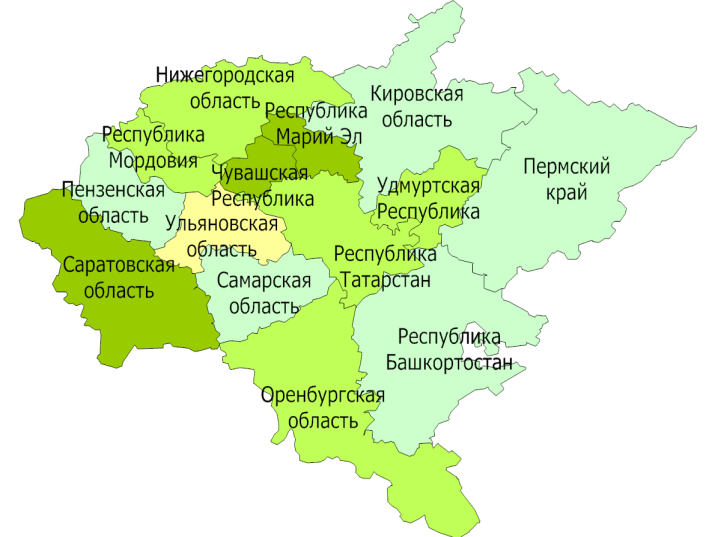 Приволжье ульяновск. Ульяновская область на карте ПФО. Субъекты входящие в ПФО. Приволжье Самарская область на карте.
