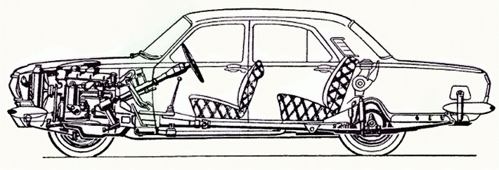 Компоновочная схема ГАЗ-24