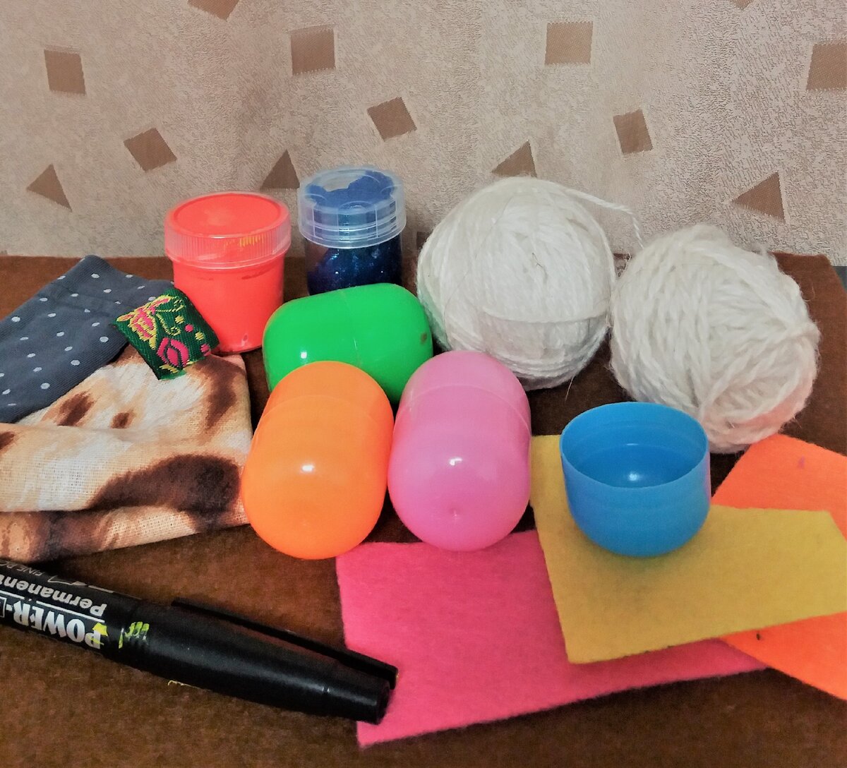 Материалы, которые мы использовали для поделок