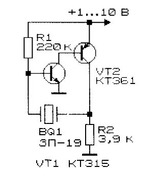 Простой генератор на транзисторе схема