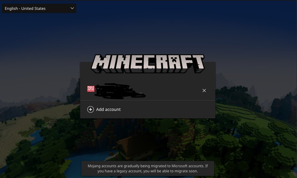 Так будет выглядеть вход в лаунчер Minecraft под аккаунтом Microsoft.