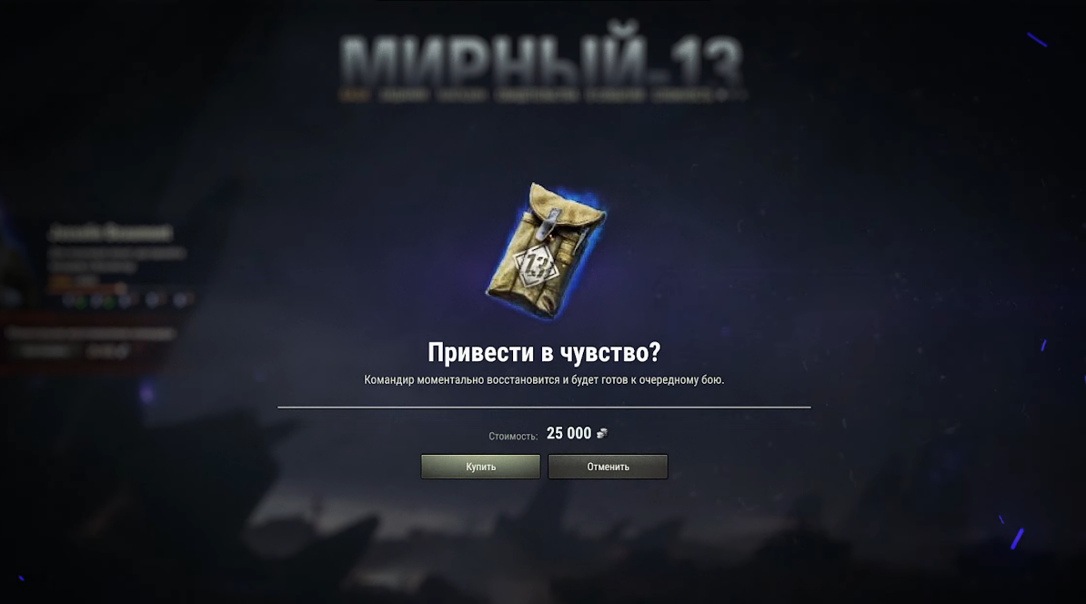 Процесс покупки стимулятора в режиме "Мирный-13"