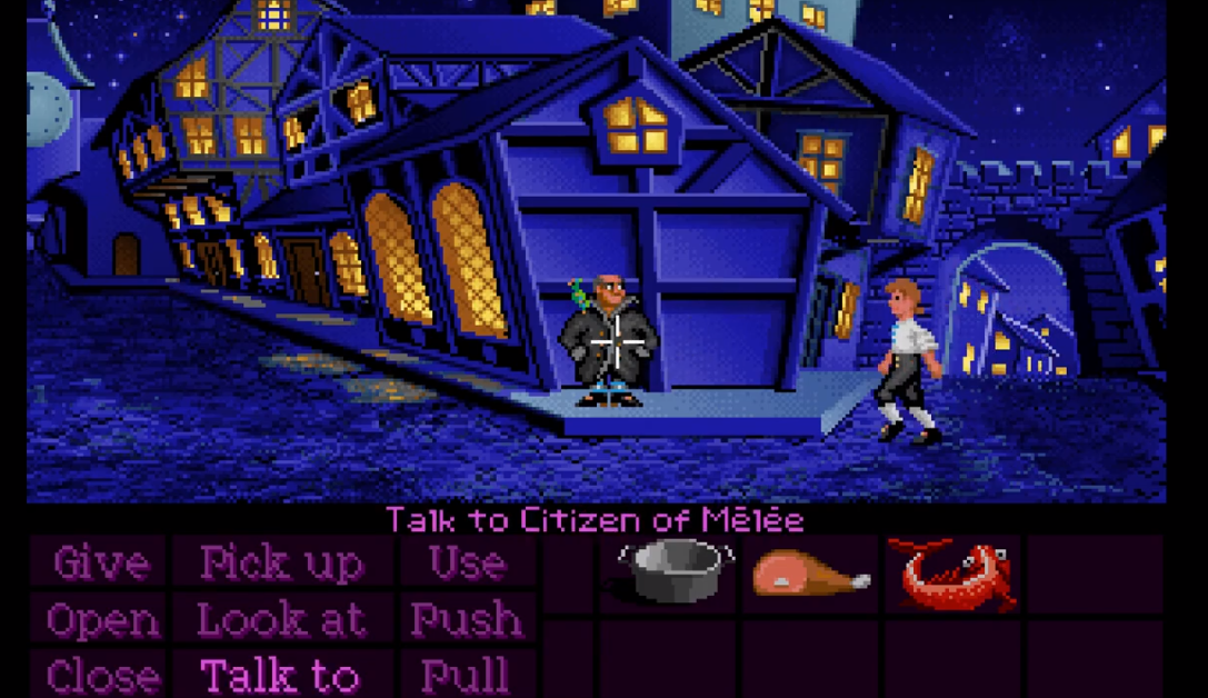 The Secret of Monkey Island. Сейчас многие посчитают такую графику -дикой.