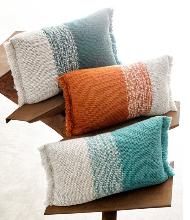 Наволочки с переходом цвета и бахромой