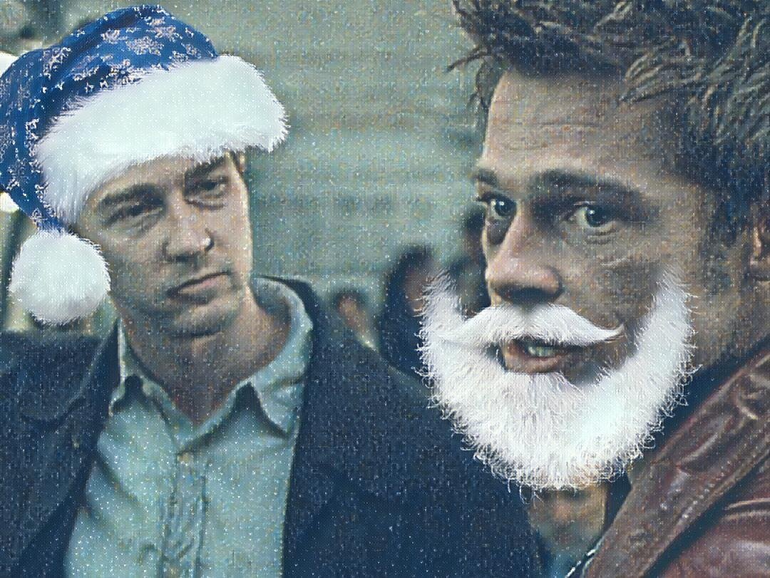 Добрый Дедушка Мороз и его помощник.