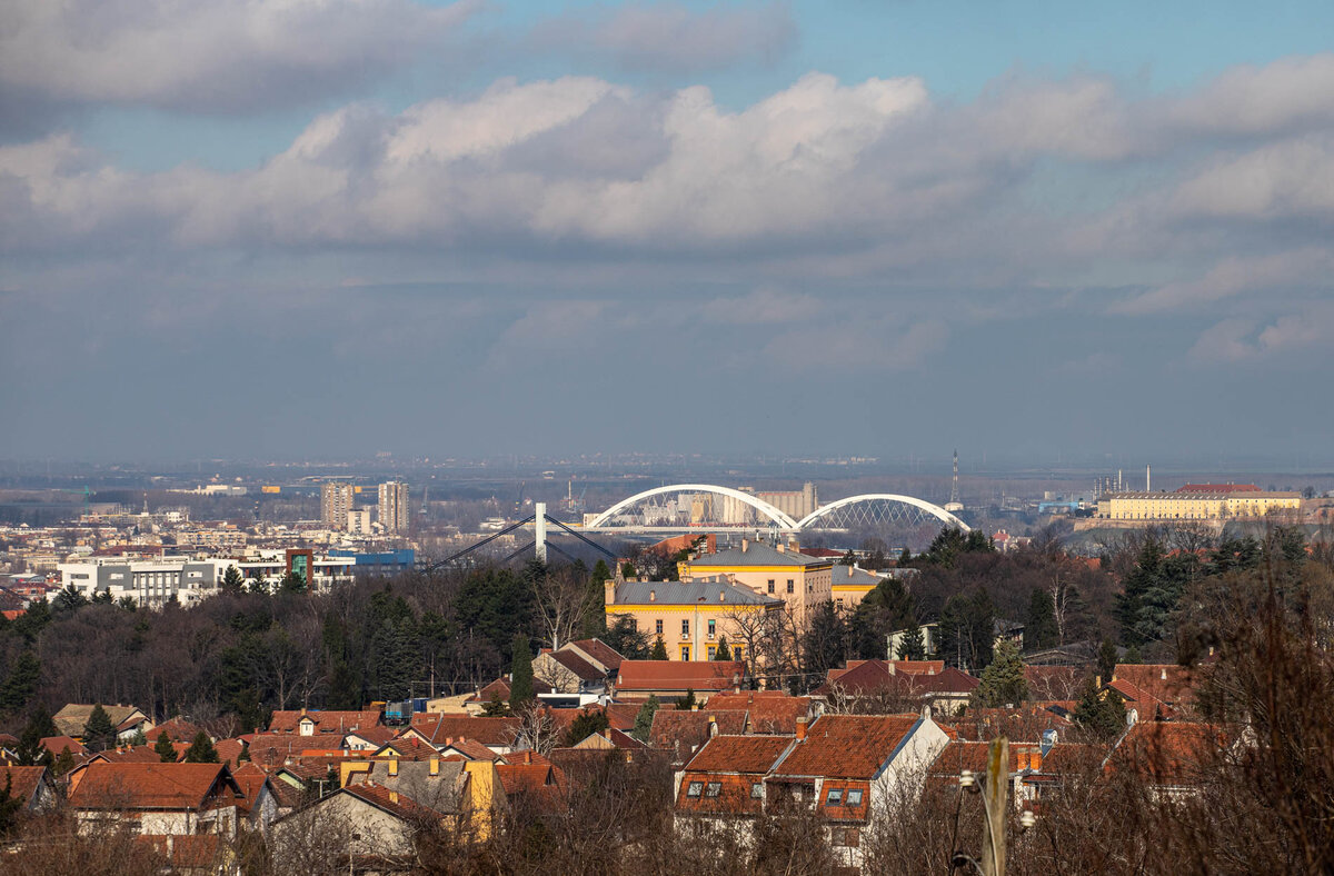 Вид на Нови-Сад и ж/д мост