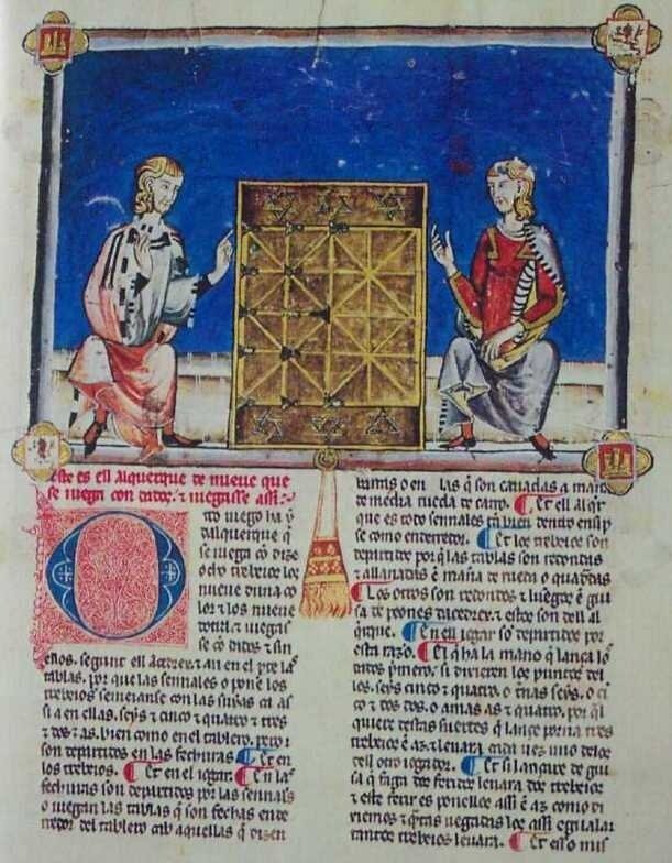 Та самая страница из «Книги Игр» Альфонса Х Мудрого.