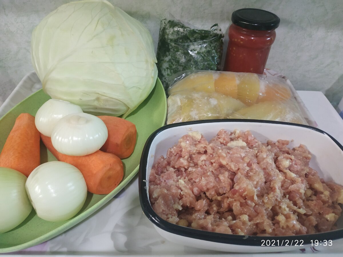 Продукты для голубцов