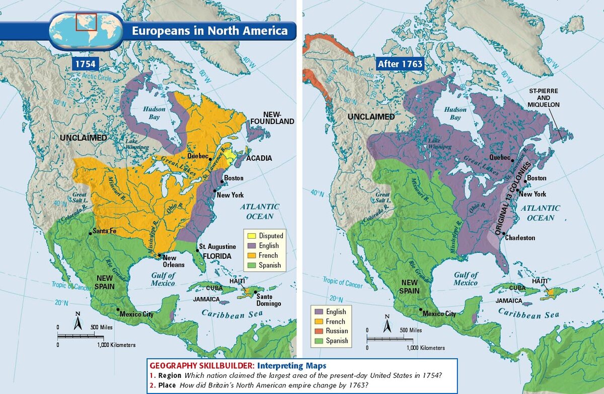 Карта заселения сша