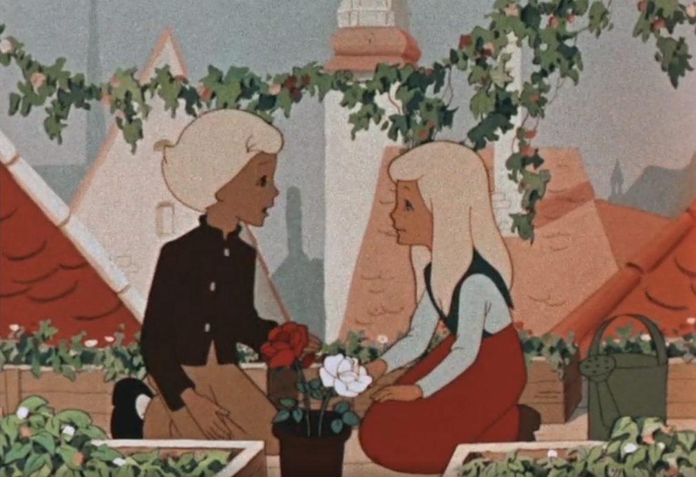 Кадр из м/фильма "Снежная королева", 1957 г., режиссеры Лев Атаманов, Николай Федоров, сценаристы Георгий Гребнер, Николай Эрдман, Лев Атаманов, оператор Михаил Друян, композитор Артемий Айвазян (скриншот)