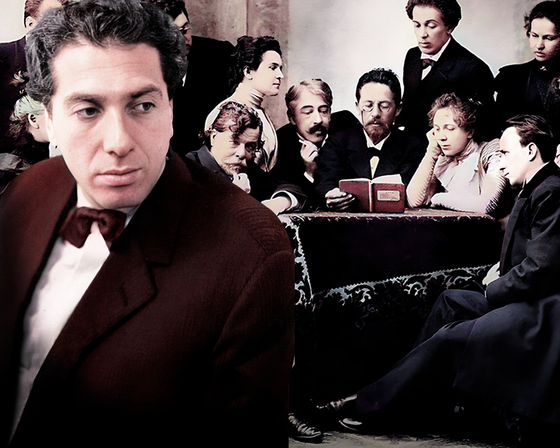 1. Сергей Юрьевич Юрский — отечественный актёр театра и кино, театральный режиссёр. Всю жизнь вёл дневник, где анализировал каждое своё выступление & Фотография Чехова, читающего "Чайку" Станиславскому и труппе Московского художественного театра, 1900 год