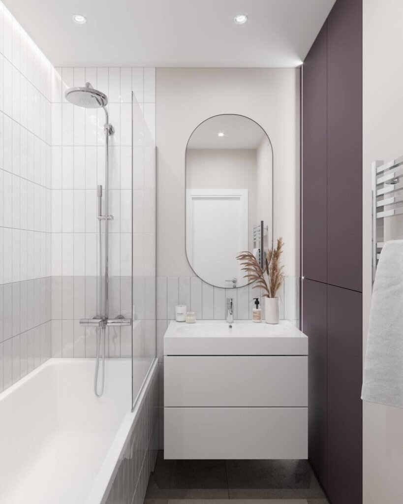 Нейтральные цвета и мягкие акценты. Со вкусом оформленная квартира 40 кв.м.