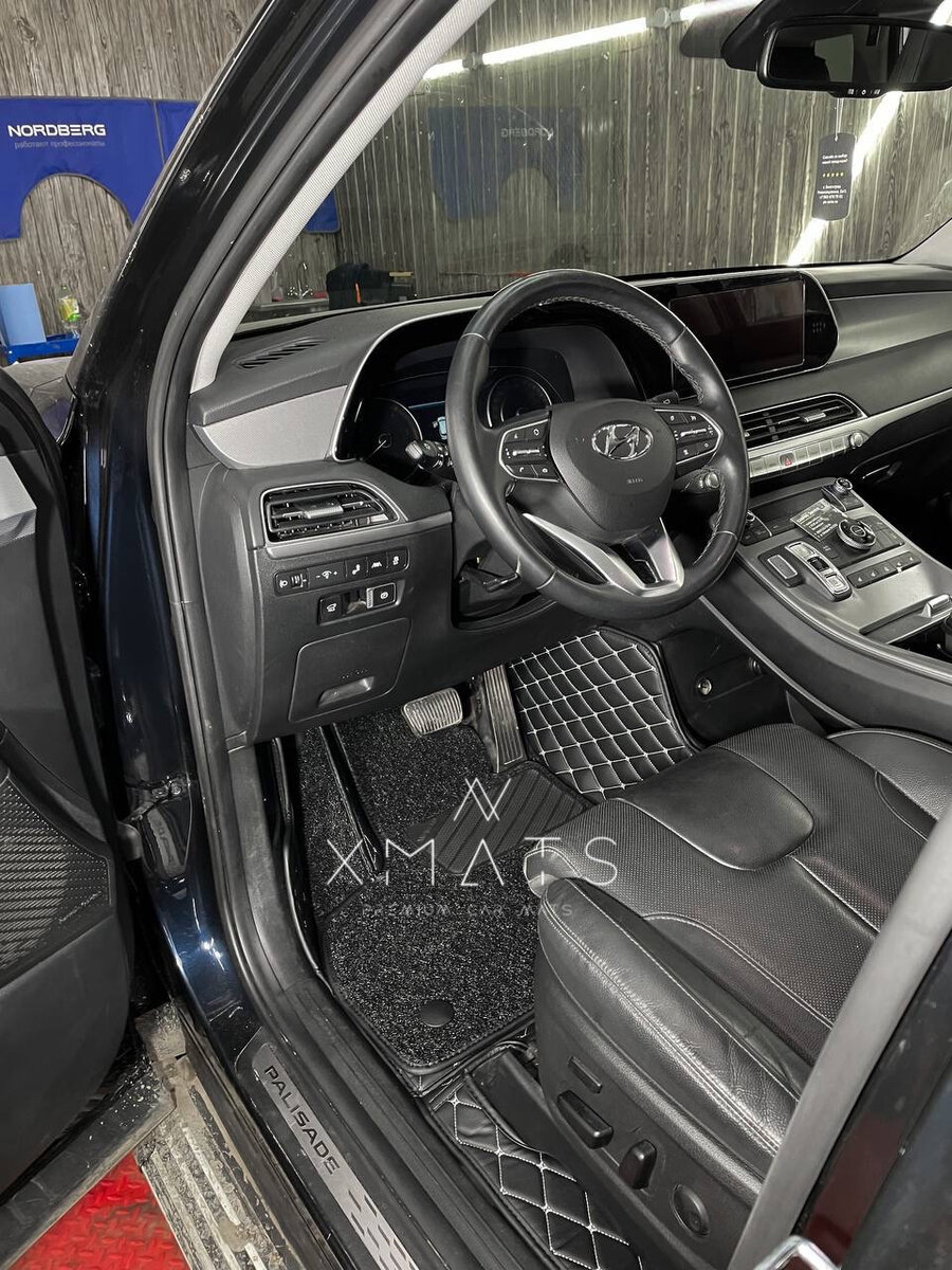 Коврики из экокожи на Hyundai Palisade