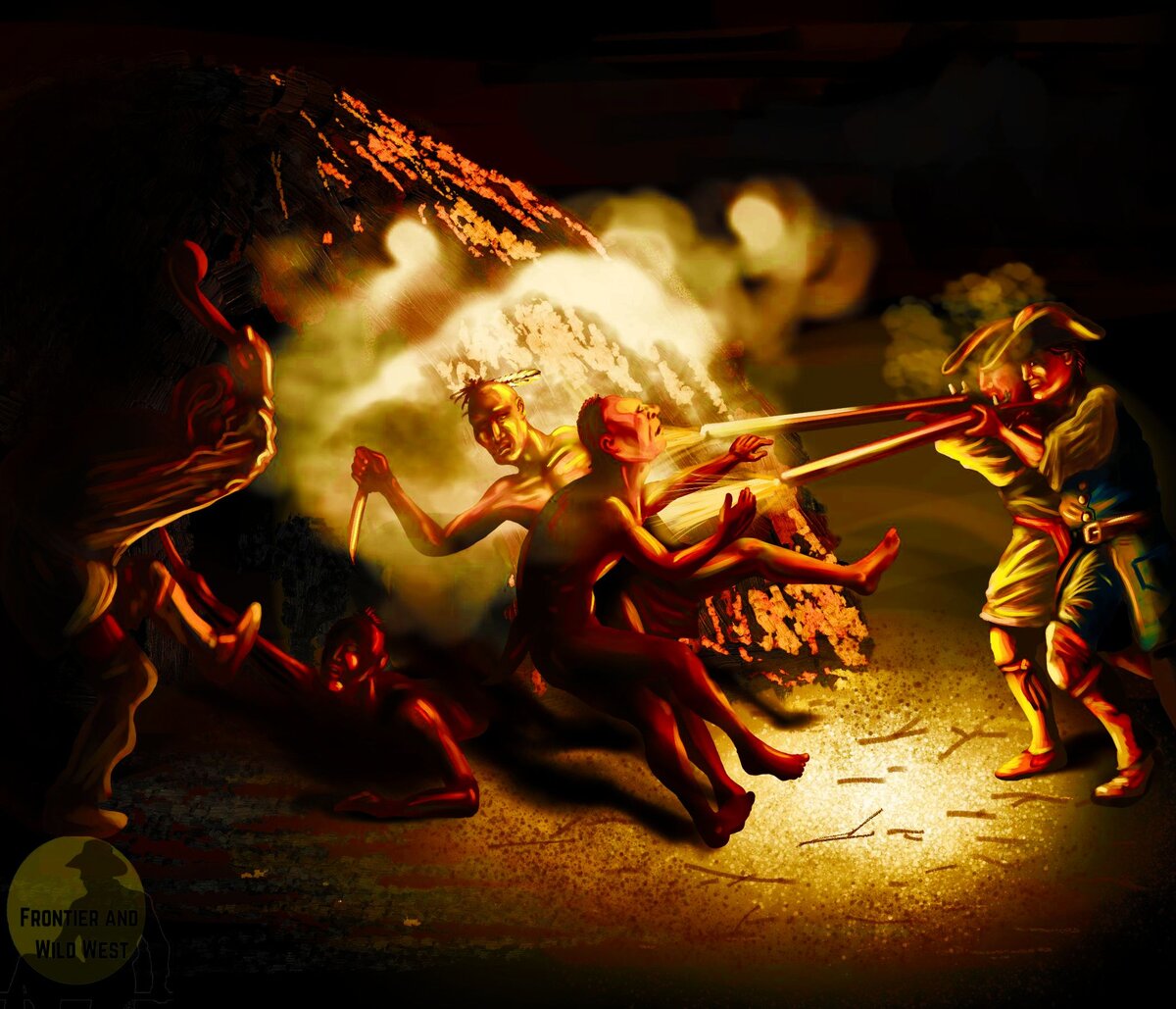 Нападение отряда Калеба Лаймана на стоянку враждебных индейцев, июнь 1704 года