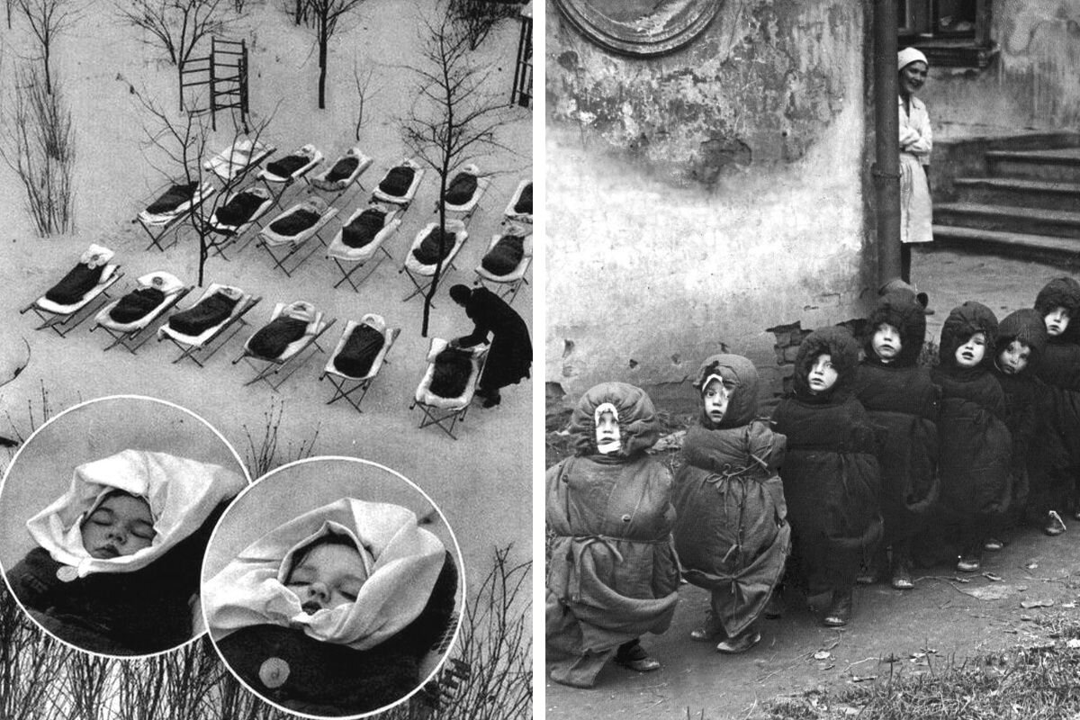 Детский сад-сон на свежем воздухе СССР