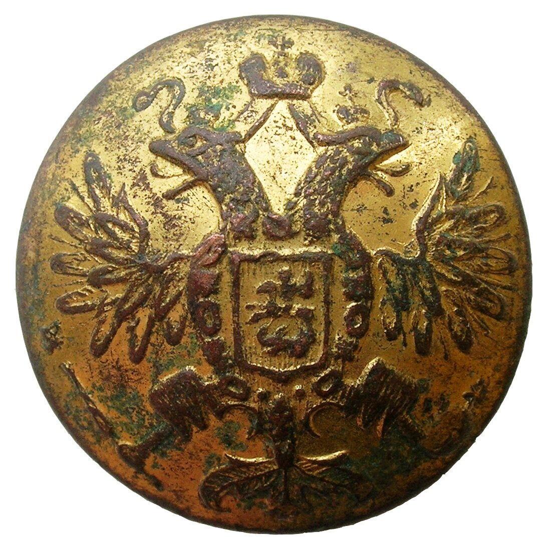 Орленая пуговица "Бухъ 1сортъ S.Petersburg", до 1917 г. Фото автора