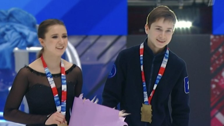    Камила Валиева и Григорий Федоров.