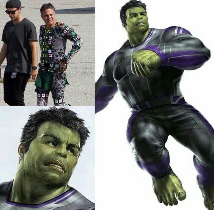 Марк Руффало на съемках в очень странном костюме для захвата движений