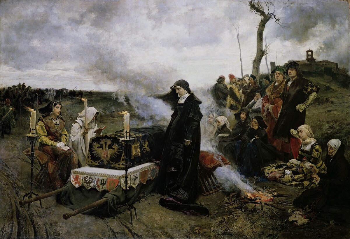 Хуана Безумная. Франсиско Прадилья-и-Ортис. 1877. Музей Прадо