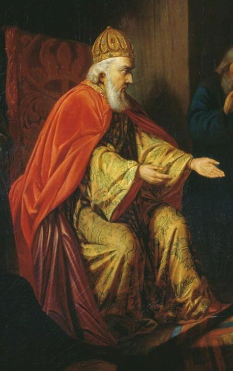 Иоганн Эггинк. "Князь Владимир выбирает веру" (1822). Фрагмент