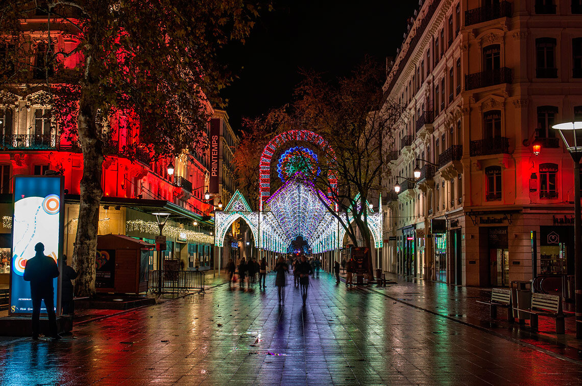 Праздничные улицы Лиона