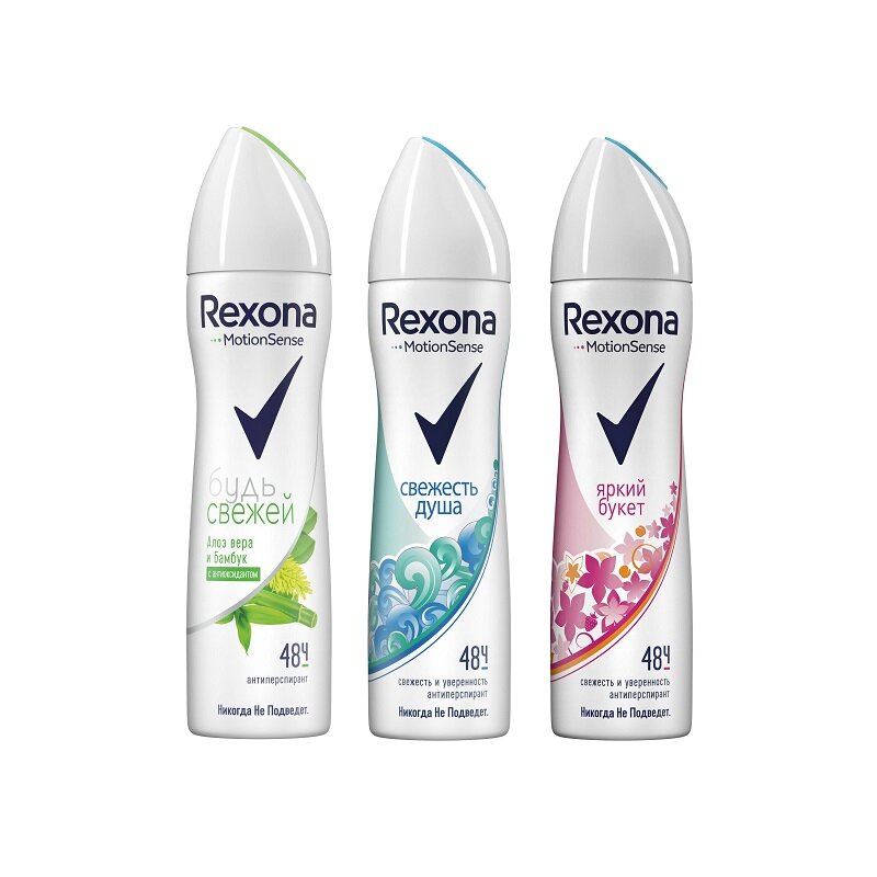 фото официальный сайт дезодорант-спрей Rexona, 150 мл: