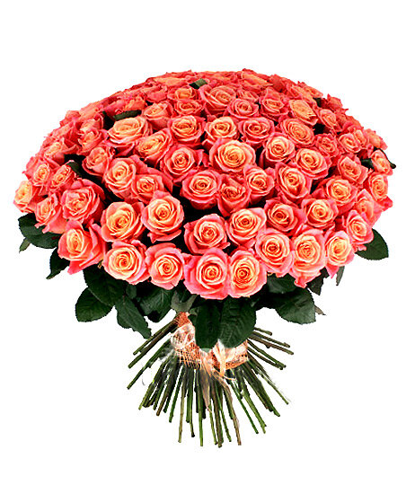 Варианты букетов из 101 розы