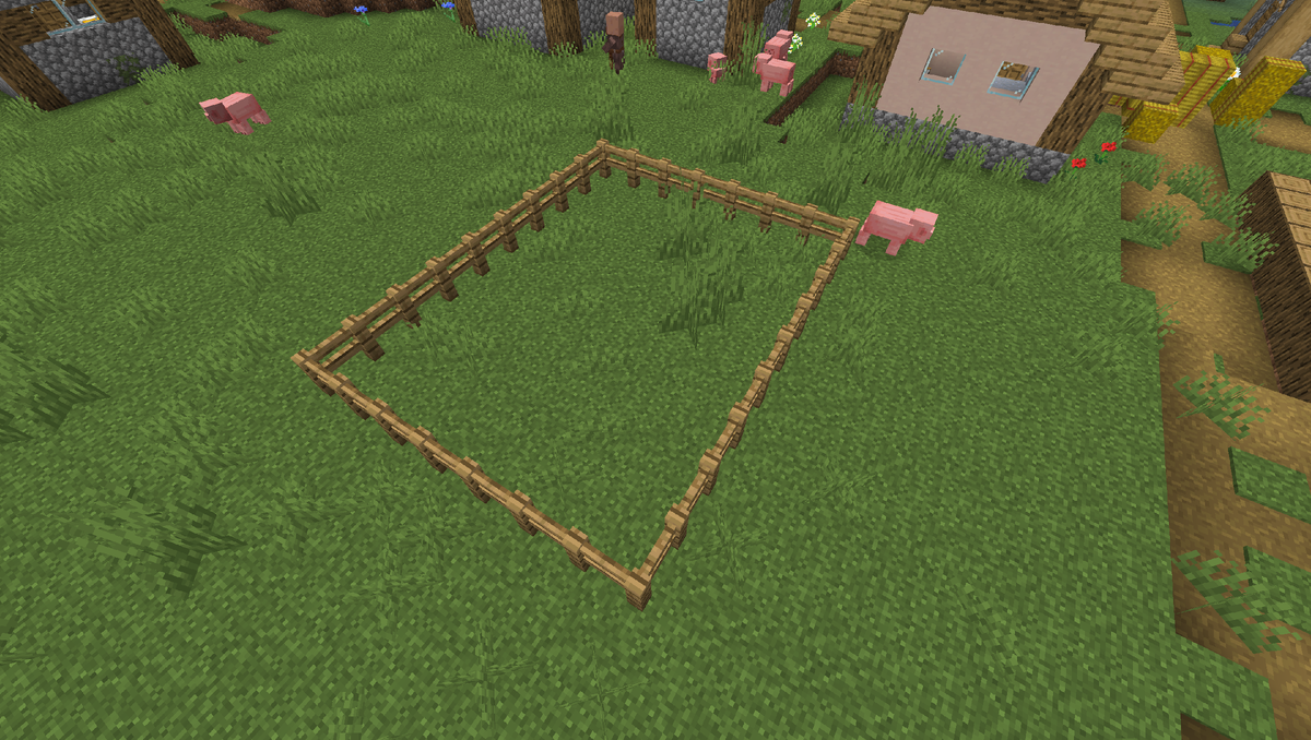 Загон 8 на 10 из обычного забора.